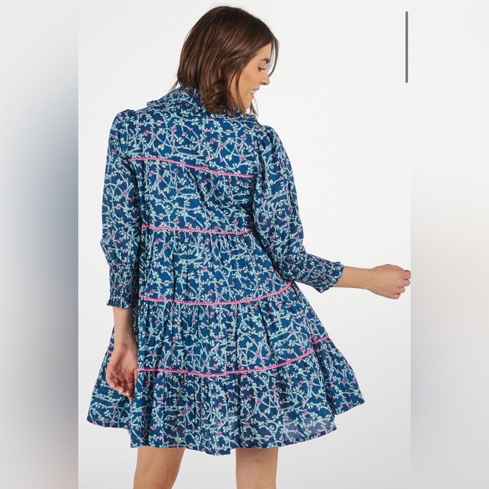 NWT Sinply Southern Allie Blue Bow Dress - Picture 2 of 3